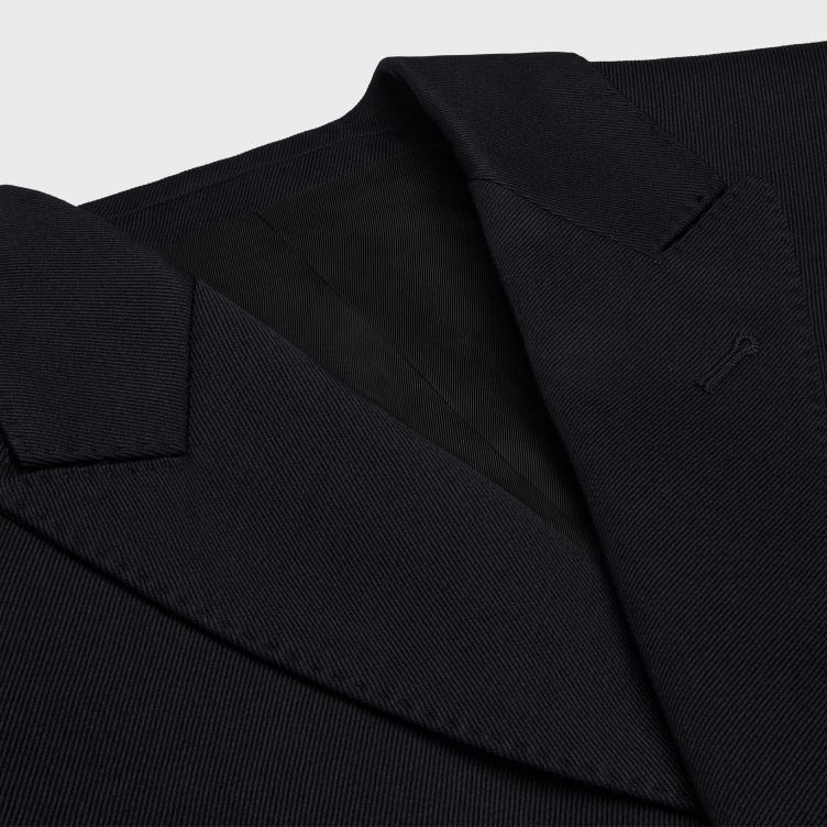 CELINE marine lange blazer van diagonale wol 4TLH8707