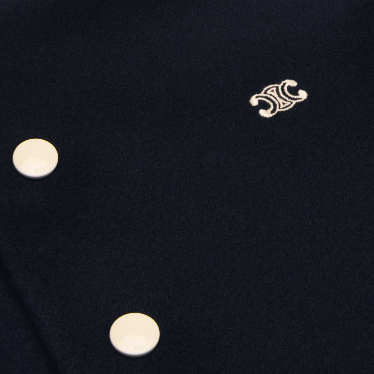 CELINE marine triomphe teddyjack van wollen stof 4TLH8665