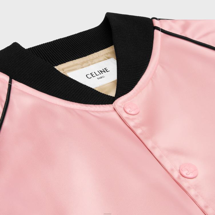 CELINE roze teddyjack van nylon met satijnafwerking 4TLH8594