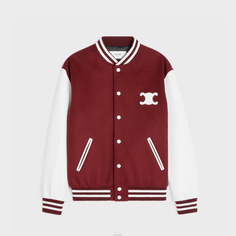 CELINE wijn College teddyjack van dubbelzijdig kasjmier 4TLH8729