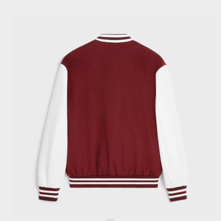 CELINE wijn College teddyjack van dubbelzijdig kasjmier 4TLH8729