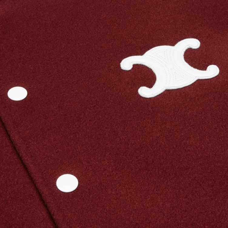 CELINE wijn College teddyjack van dubbelzijdig kasjmier 4TLH8729