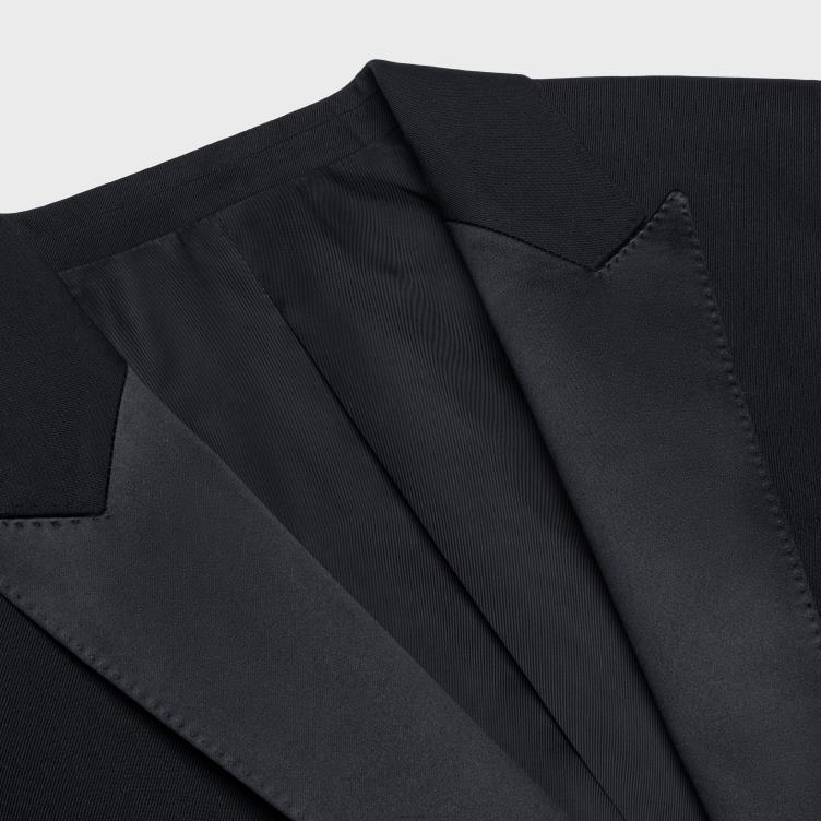 CELINE zwart Jude smokingjasje van wolgabardine 4TLH8711