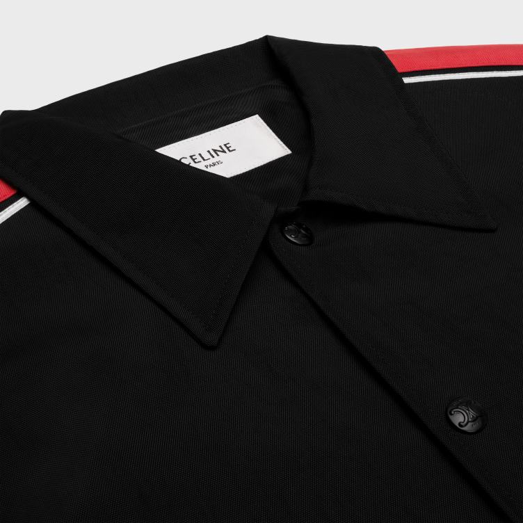 CELINE zwart Paris coachjack van nylon keperstof 4TLH8663