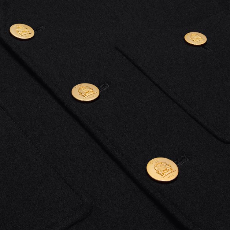 CELINE zwart chasseurjasje van kasjmierflanel 4TLH8629