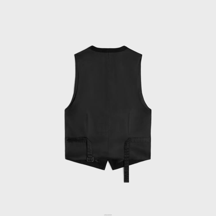 CELINE zwart gilet van kasjmierflanel 4TLH8727