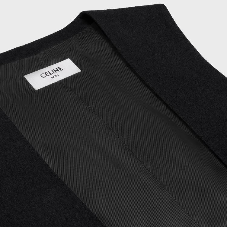CELINE zwart gilet van kasjmierflanel 4TLH8727