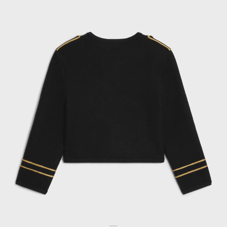 CELINE zwart militair vestjasje van wol 4TLH8618