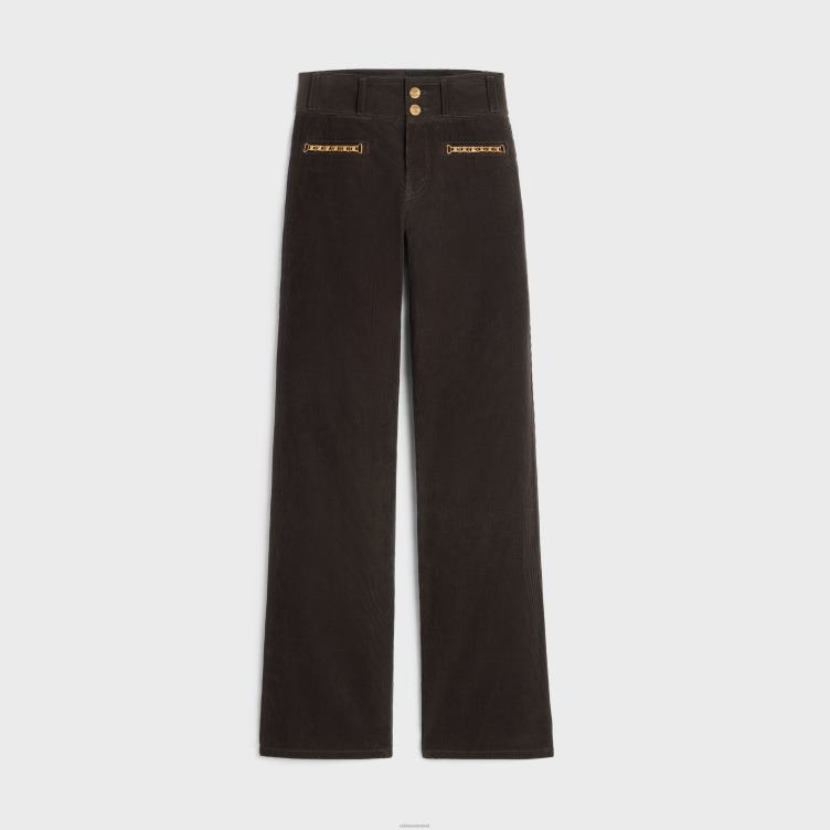 CELINE ruwe was Jane flare jeans van corduroy 4TLH8850