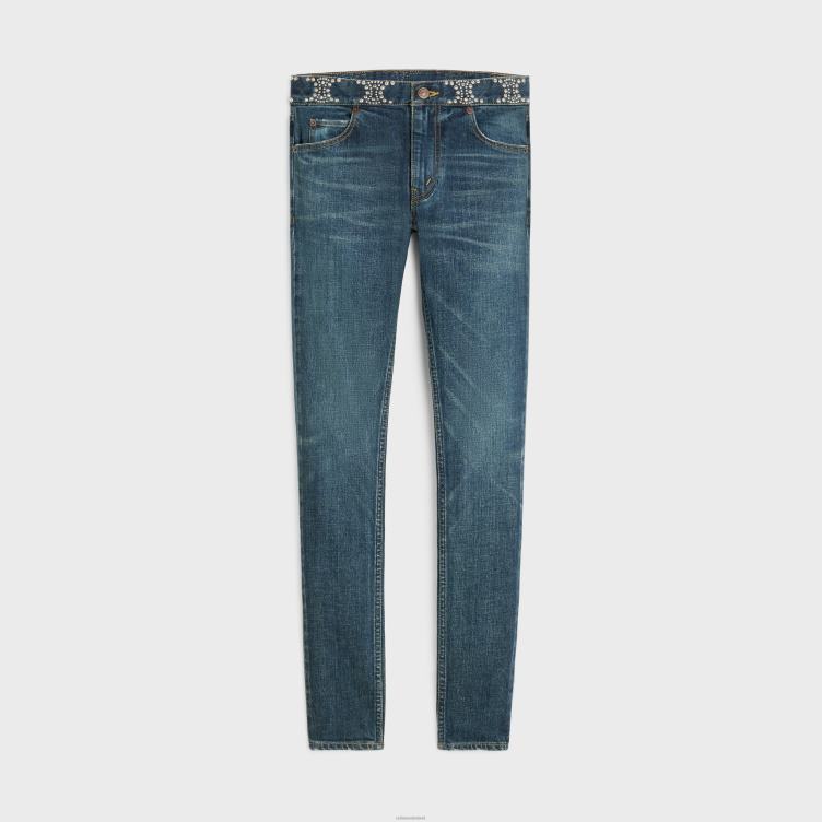 CELINE schone donkere uniewas neoskinny jeans van denim 4TLH8868