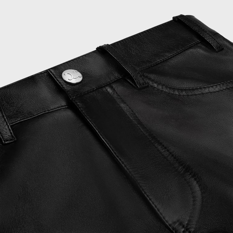 CELINE zwart Marco jeans van zacht lamsleer 4TLH8643