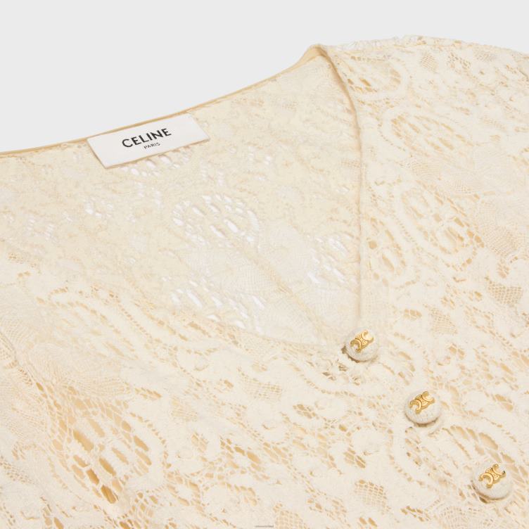 CELINE craie lange jurk van gehaakt katoen 4TLH8584