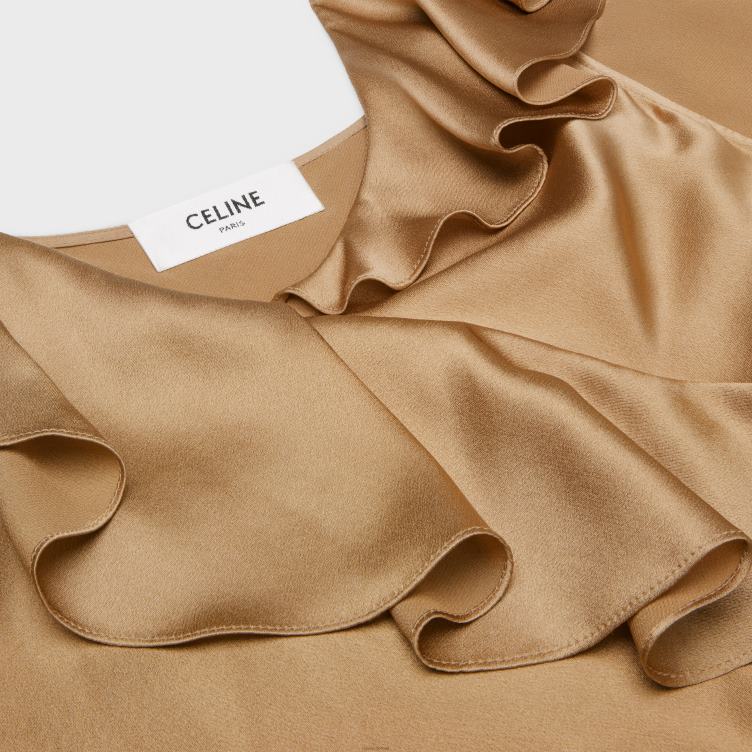 CELINE mordor asymmetrische lingeriejurk van satijnen crêpe 4TLH8806