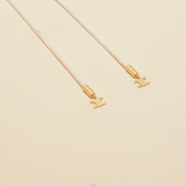 CELINE room jabotjurk van lichtgewicht zijdemarter 4TLH8802