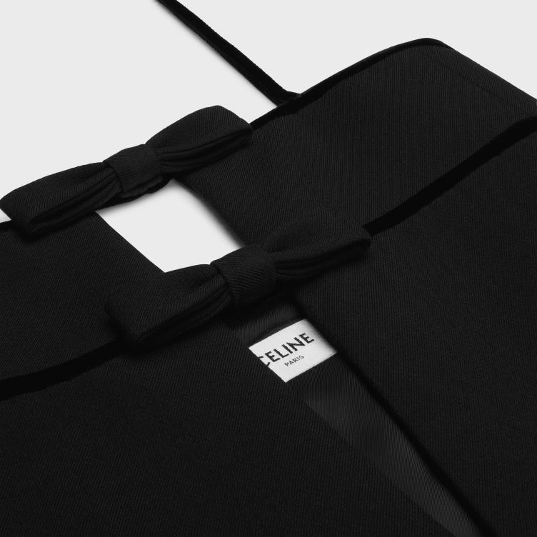 CELINE zwart mini-trapeze-jurk van dubbele wol 4TLH8585