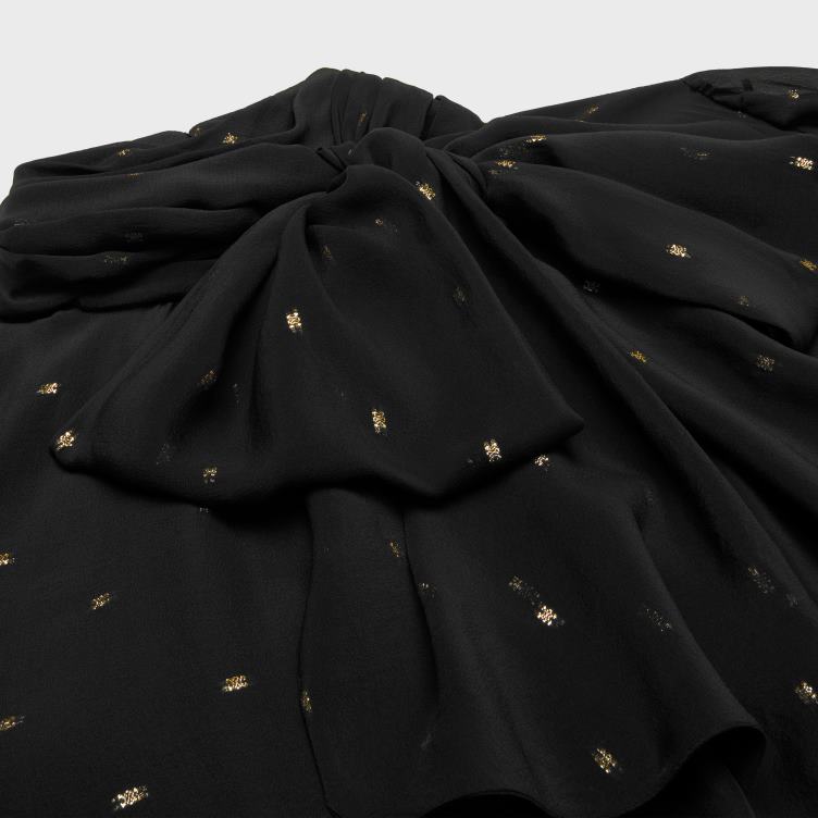 CELINE zwart/of babydolljurkje van zijde Georgette 4TLH8651