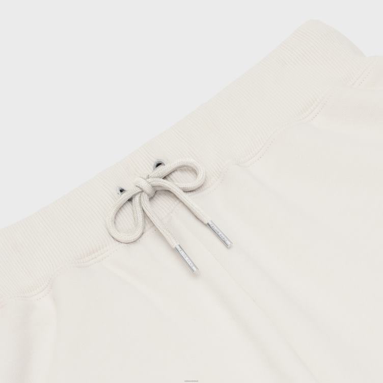 CELINE crème/zwart losse shorts van katoenfleece 4TLH8888