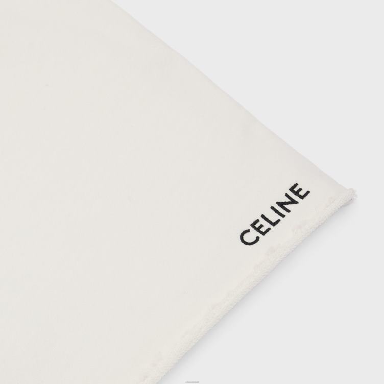 CELINE crème/zwart losse shorts van katoenfleece 4TLH8888