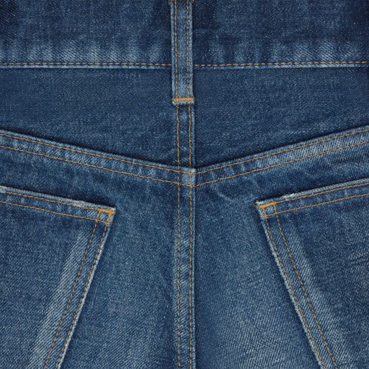 CELINE donkere uniewassing minishort van denim 4TLH8591