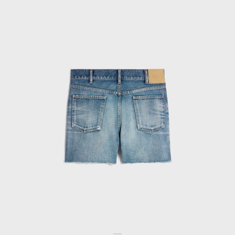 CELINE elektrische hemel Skateshort van denim met wassing 4TLH8590
