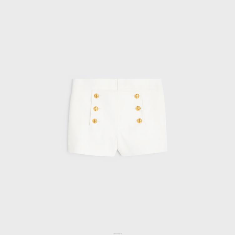 CELINE wit Yachting minishorts van katoenen keperstof 4TLH8893