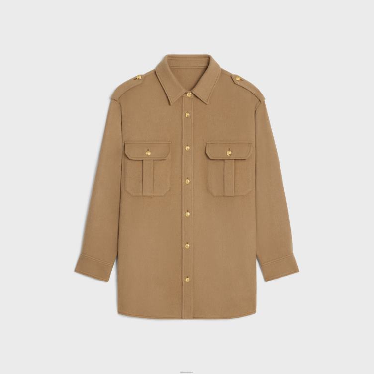CELINE gemzen militair overshirt van flanel 4TLH8634