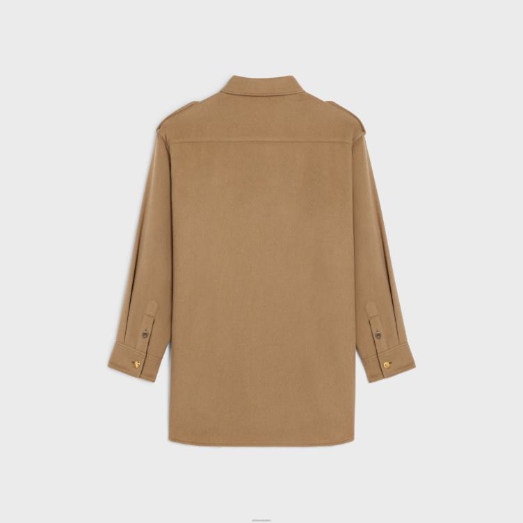 CELINE gemzen militair overshirt van flanel 4TLH8634
