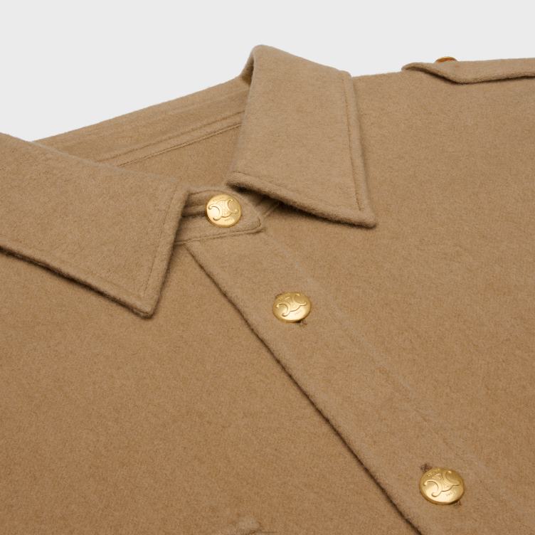 CELINE gemzen militair overshirt van flanel 4TLH8634