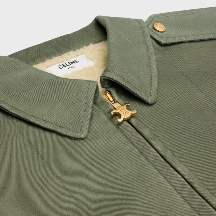 CELINE kaki overshirt van technisch katoen 4TLH8633