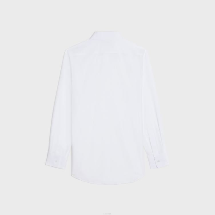 CELINE wit Boyfriend overhemd van katoenen popeline 4TLH8832