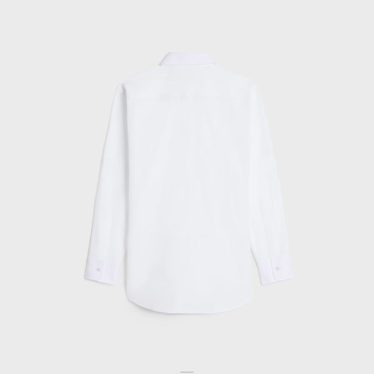 CELINE wit tomboy-shirt van katoenen popeline 4TLH8577