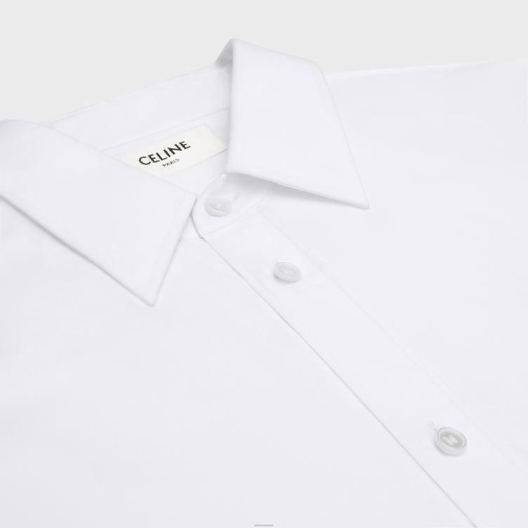 CELINE wit tomboy-shirt van katoenen popeline 4TLH8577