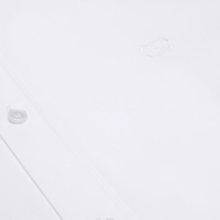 CELINE wit tomboy-shirt van katoenen popeline 4TLH8577