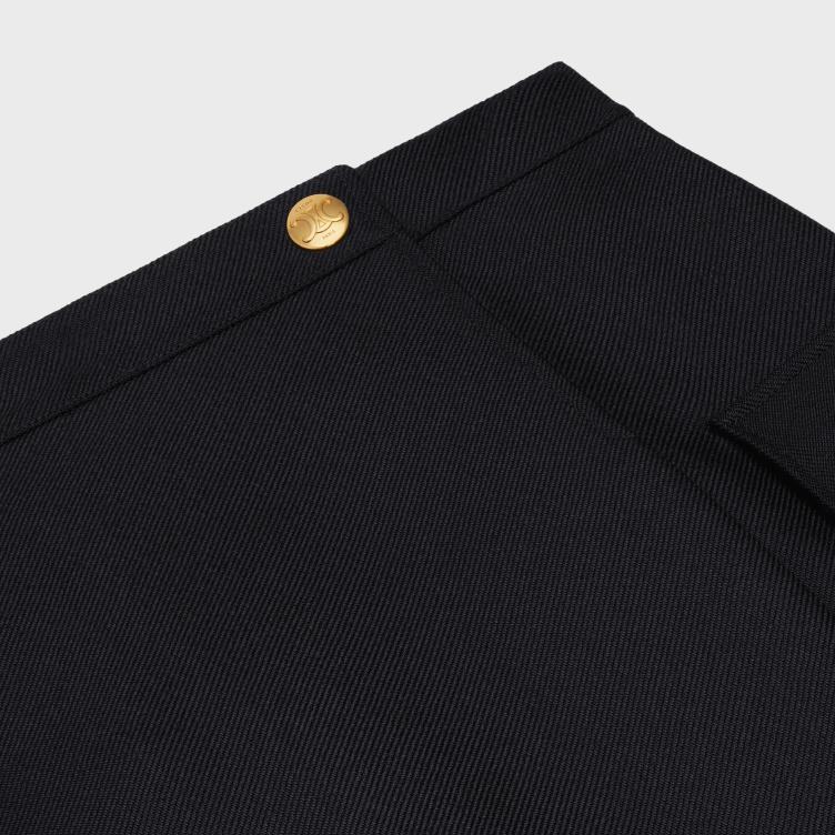 CELINE zwart rok met opgestikte zakken van mohairwol 4TLH8817