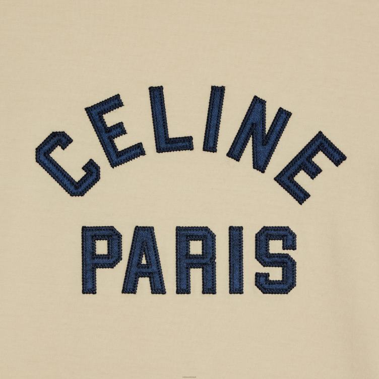 CELINE champagnefonce/marine Parijs T-shirt uit de jaren 70 van katoenen jersey 4TLH8676