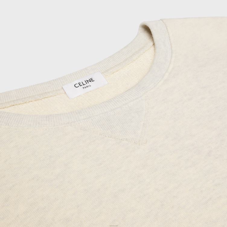 CELINE crème/zwart paris los sweatshirt van katoenfleece 4TLH8597