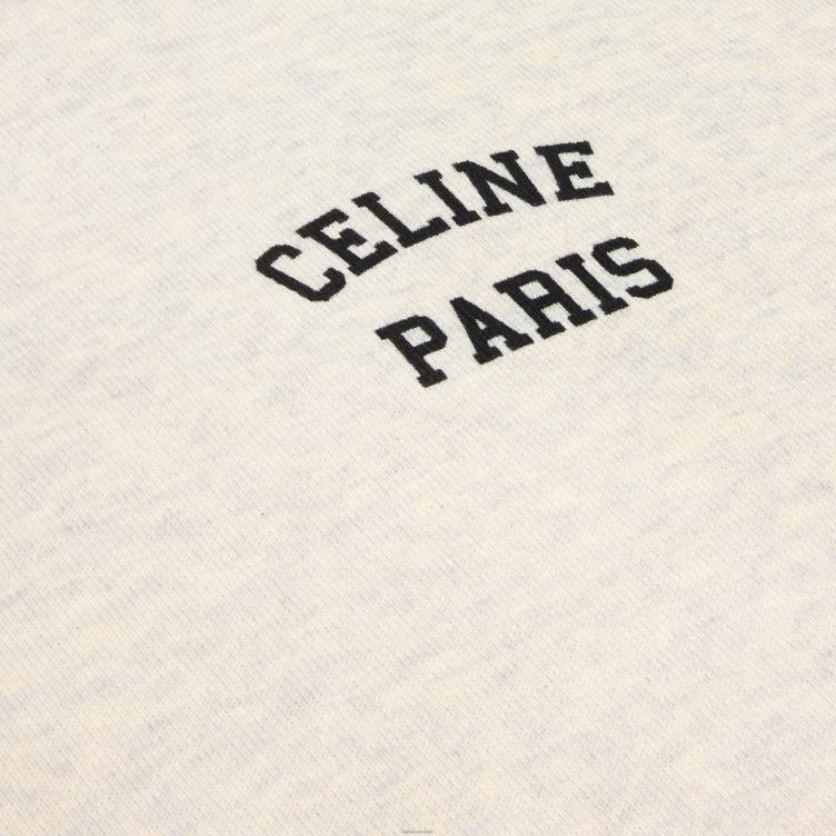 CELINE crème/zwart paris los sweatshirt van katoenfleece 4TLH8597