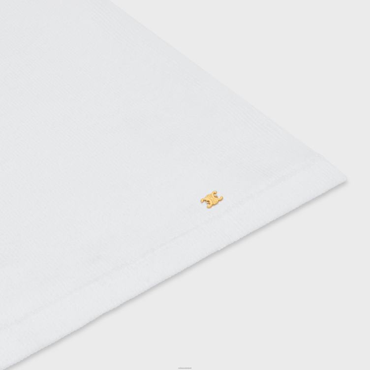 CELINE optisch wit triomphe tanktop van geribd katoen 4TLH8785