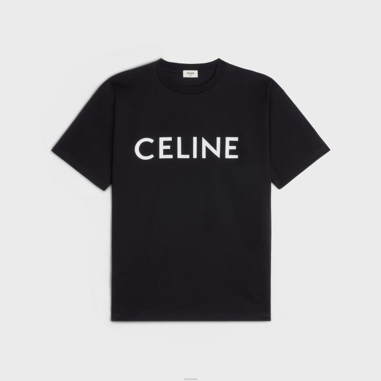CELINE zwart wit Een los T-shirt van katoenen jersey 4TLH8778