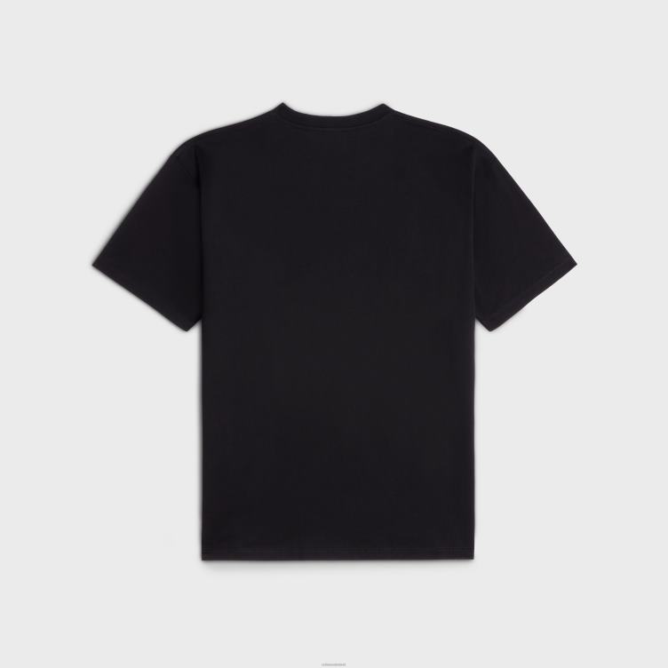 CELINE zwart wit Een los T-shirt van katoenen jersey 4TLH8778