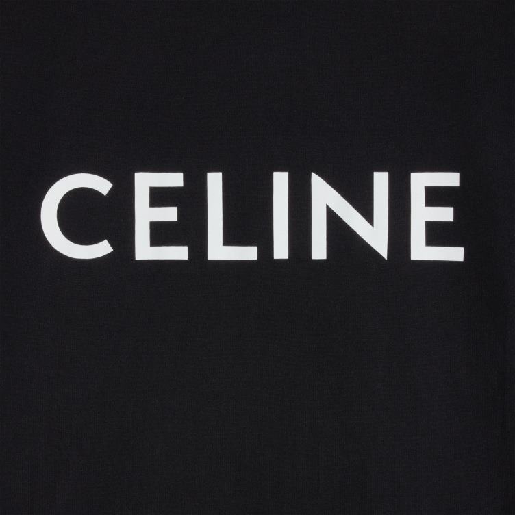 CELINE zwart wit Een los T-shirt van katoenen jersey 4TLH8778