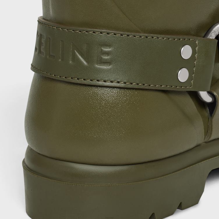 CELINE khaki hoge regenlaarzen van rubber en kalfsleer 4TLH8931
