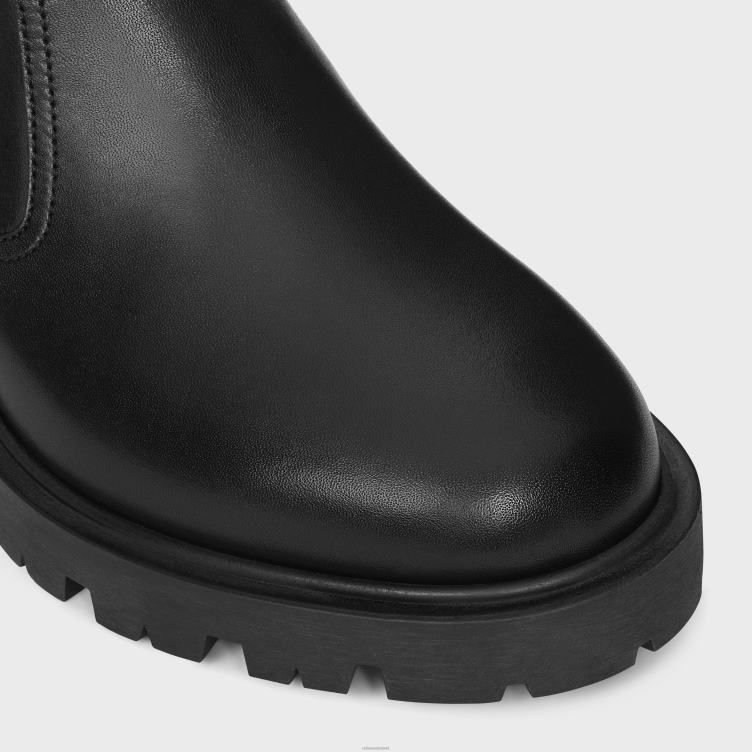 CELINE zwart Margaret-laars met dubbele gesp en rits van kalfsleer 4TLH8952