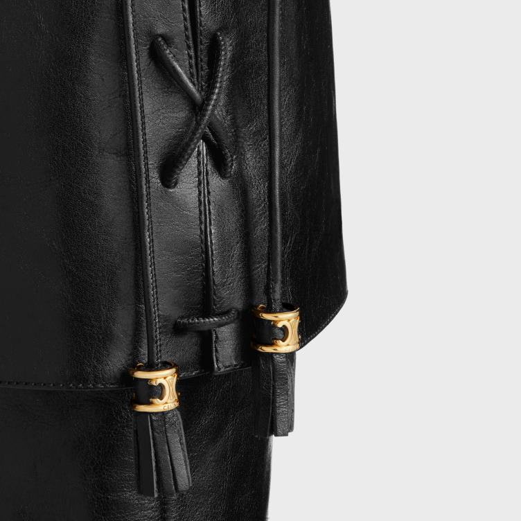 CELINE zwart la mousquetaire hoge laars van kalfsleer 4TLH8956