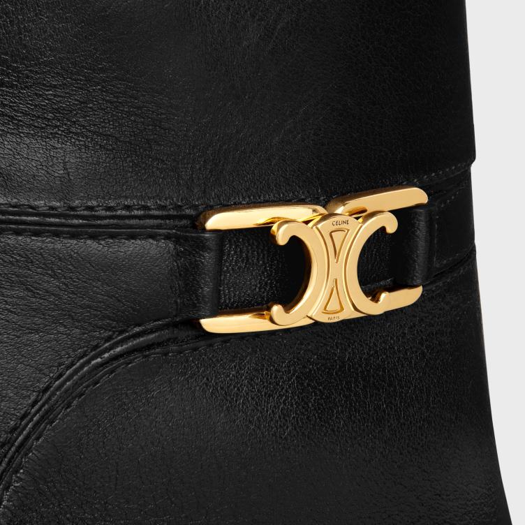 CELINE zwart verneuil enkellaarsje met triomphe in kalfsleer 4TLH8957