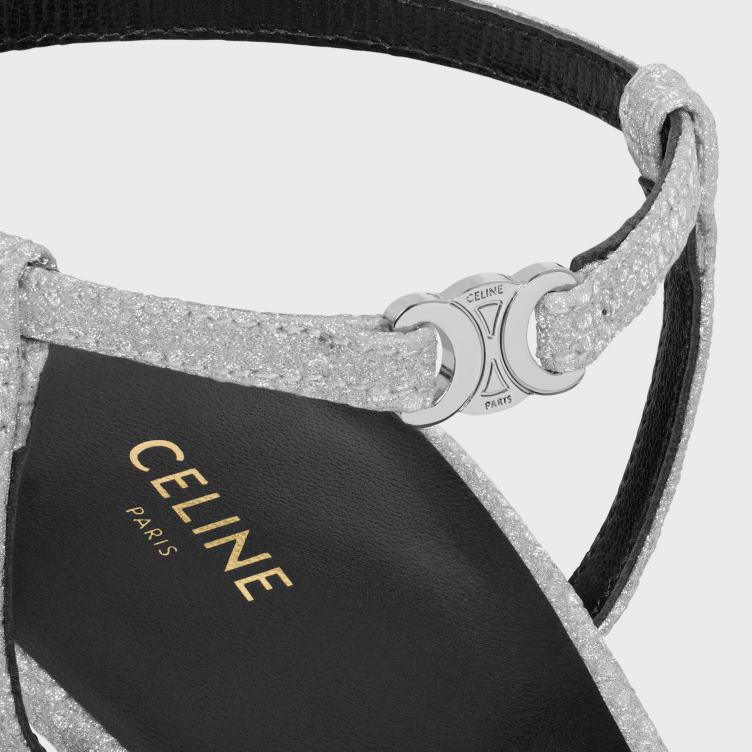 CELINE zilver kitten met riem triomphe in fantasie gelamineerd kalfsleer 4TLH8944