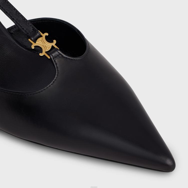 CELINE zwart Kitten T-bar-pomp met bandje van kalfsleer 4TLH8978