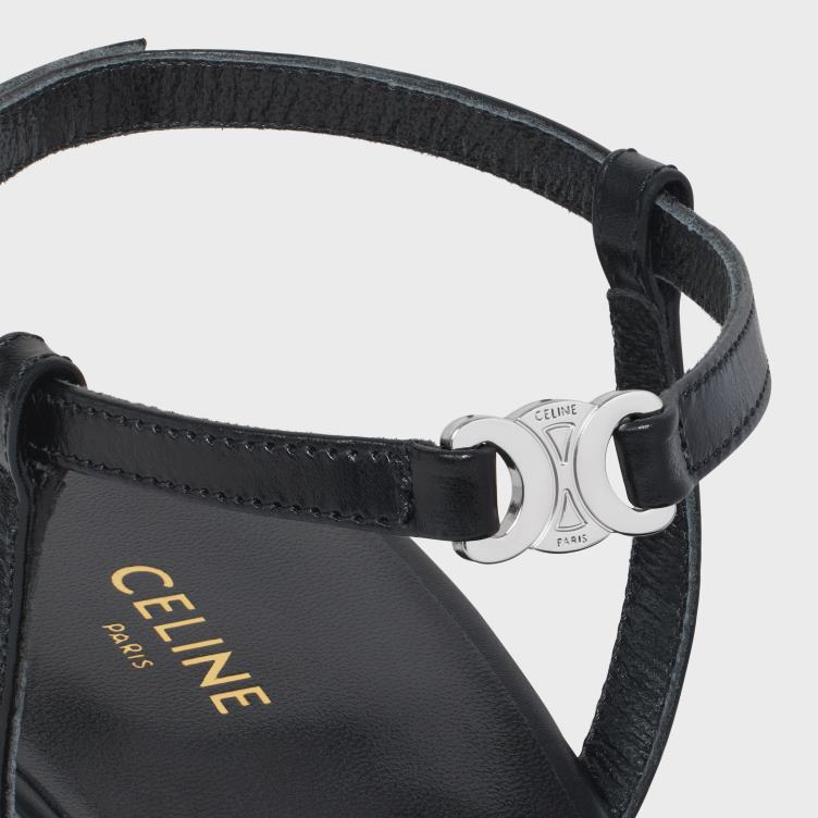 CELINE zwart kittenpomp van kalfsleer 4TLH8942