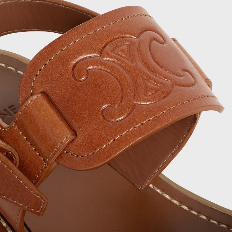 CELINE bruinen Heldere triomphe sandaal van kalfsleer 4TLH8994