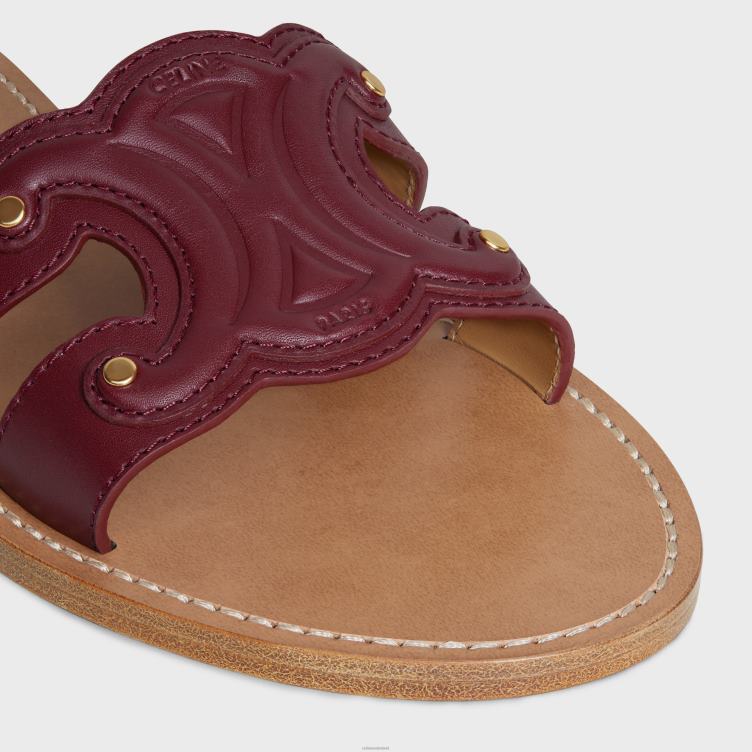 CELINE licht bordeaux triomphe muilezel van kalfsleer 4TLH8997